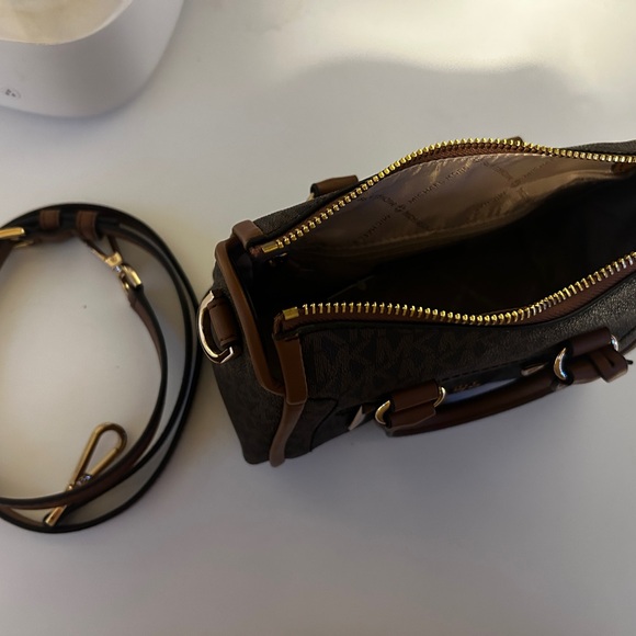 Michael Kors Dark Brown and Tan Satchel - Picture 3 of 4